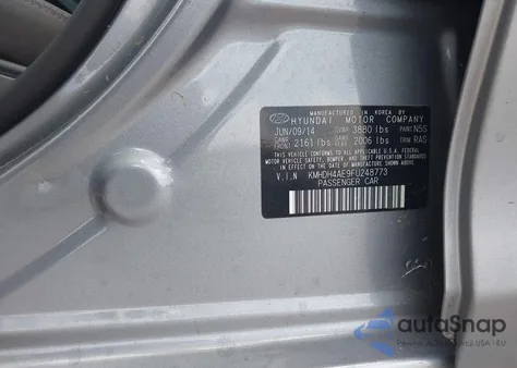 2015 Hyundai Elantra Se из США, поврежденный, VIN KMHDH4AE9FU248773